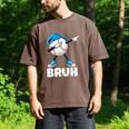 Boys Baseball Graphic Tee Teen Apparel Cute Meme Bruh Men's Comfort Colors T-Shirt Espresso