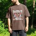 Christmas Baseball Bats Catcher Mitts Holiday Tee Men's Comfort Colors T-Shirt Espresso
