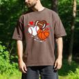 Cute Heart Baseball Basketball Football Valentine Boy Men Men's Comfort Colors T-Shirt Espresso