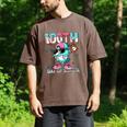 Dabbing Drippy 100th Days Of School Baseball Ice Cream Drip Men's Comfort Colors T-Shirt Espresso