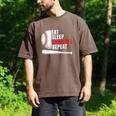 Eat Sleep Baseball Repeat Humor Baseball Dad Players Men's Comfort Colors T-Shirt Espresso