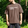 Everything Hurts Baseball Blue Men's Comfort Colors T-Shirt Espresso