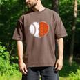Heart 67 Meme Baseball Basketball Pocket Valentine's Day Tee Men's Comfort Colors T-Shirt Espresso