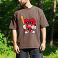 Heart Playing Baseball Valentines Day Men's Comfort Colors T-Shirt Espresso