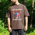 Hit Hard Run Fast Turn Left Baseball Cream Drip Crossed Bats Men's Comfort Colors T-Shirt Espresso Hit Hard Run Fast Turn Left Baseball Cream Drip Crossed Bats Men's Comfort Colors T-Shirt Espresso
