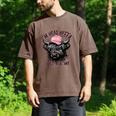 I'm Head Heffa Just Ask Me Bossy Highland Cow Baseball Cap Men's Comfort Colors T-Shirt Espresso