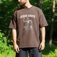 Jesus Saves Shirt Religious Christian Faith Baseball Men's Comfort Colors T-Shirt Espresso Jesus Saves Shirt Religious Christian Faith Baseball Men's Comfort Colors T-Shirt Espresso