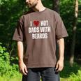 I Love Hot Baseball Dads With Beards Red Hearts Men's Comfort Colors T-Shirt Espresso I Love Hot Baseball Dads With Beards Red Hearts Men's Comfort Colors T-Shirt Espresso