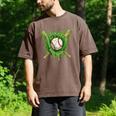 Lucky Shamrock Baseball Gloves Drip St Patrick's Day Boys Men's Comfort Colors T-Shirt Espresso