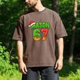 Mason 67 Christmas Ice Cream Drip Meme Six Seven Baseball Men's Comfort Colors T-Shirt Espresso