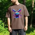 Neon Dripping Baseball And Bats Colorful Sports Art Men's Comfort Colors T-Shirt Espresso Neon Dripping Baseball And Bats Colorful Sports Art Men's Comfort Colors T-Shirt Espresso