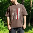 Proud Baseball Dad American Flag Sports Father Day Men's Comfort Colors T-Shirt Espresso