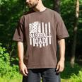 Retro American Flag Baseball Dad On Back Father's Day Premium Men's Comfort Colors T-Shirt Espresso