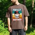 Retro Baseball Retirement Gnome Baseball Dad Finally Retired Men's Comfort Colors T-Shirt Espresso