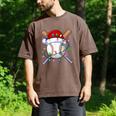 Santa Sports Christmas Baseball Player Men's Comfort Colors T-Shirt Espresso Santa Sports Christmas Baseball Player Men's Comfort Colors T-Shirt Espresso