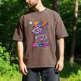 Skelton Playing Baseball Halloween Baseball Drip Boys Kids Men's Comfort Colors T-Shirt Espresso Skelton Playing Baseball Halloween Baseball Drip Boys Kids Men's Comfort Colors T-Shirt Espresso