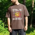 Softball Dad Just Like A Baseball Dad But With Bigger Back Men's Comfort Colors T-Shirt Espresso