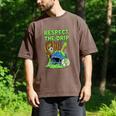 Spooky Zombie Respect The Drip Baseball Halloween Men's Comfort Colors T-Shirt Espresso