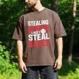 Stealing Hearts Like I Steal Bases Cute Baseball Kids Men's Comfort Colors T-Shirt Espresso
