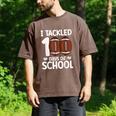 I Tackled 100 Days Of School Baseball Player Kids Teacher Men's Comfort Colors T-Shirt Espresso