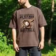 Never Underestimate Old Man Plays Baseball In His Seventies Men's Comfort Colors T-Shirt Espresso