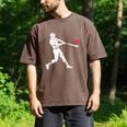 Valentines US Baseball Player Silhouette Heart Men's Comfort Colors T-Shirt Espresso