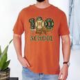 100 Days Of School Baseball Camo Boys Kids 100th Day Men's Comfort Colors T-Shirt Yam