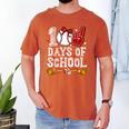 100 Days Of School Cute Bow Baseball Boy Girl Teacher Men's Comfort Colors T-Shirt Yam