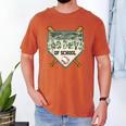 100 Days Of School Home Plate Camo Baseball Dripping Boys Men's Comfort Colors T-Shirt Yam