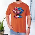 2026 American Flag Baseball Ice Cream Drip Bats Boys Men's Comfort Colors T-Shirt Yam