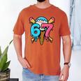 67 Baseball Ice Cream Drip Player Men's Comfort Colors T-Shirt Yam