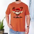 67 Valentine Day Baseball Chocolate Ice Cream Drip Men's Comfort Colors T-Shirt Yam