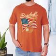 American Flag Baseball Player Bat Fan Catcher Pitcher USA Men's Comfort Colors T-Shirt Yam American Flag Baseball Player Bat Fan Catcher Pitcher USA Men's Comfort Colors T-Shirt Yam
