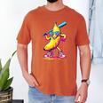 Banana With Baseball Bat Street Baseball Drip Men's Comfort Colors T-Shirt Yam Banana With Baseball Bat Street Baseball Drip Men's Comfort Colors T-Shirt Yam