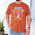 Baseball 7 Year Old Ice Cream Drip 7th Birthday Boys Player Men's Comfort Colors T-Shirt Yam