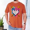 Baseball Boys Ice Cream Drip Baseball Men's Comfort Colors T-Shirt Yam