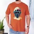 Baseball Catcher Mask Ice Cream Dripping Baseball Boy Youth Men's Comfort Colors T-Shirt Yam