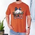Baseball Dad American Flag Bow Sports Men's Comfort Colors T-Shirt Yam Baseball Dad American Flag Bow Sports Men's Comfort Colors T-Shirt Yam