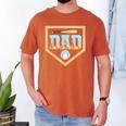 Baseball Dad Ice Cream Drip Home Plate Bat Cool Fathers Day Men's Comfort Colors T-Shirt Yam Baseball Dad Ice Cream Drip Home Plate Bat Cool Fathers Day Men's Comfort Colors T-Shirt Yam