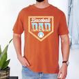 Baseball Dad Ice Cream Drip Home Plate Cool Fathers Day Men's Comfort Colors T-Shirt Yam Baseball Dad Ice Cream Drip Home Plate Cool Fathers Day Men's Comfort Colors T-Shirt Yam
