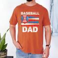 Baseball Dad For Men American Flag 4th Of July Fathers Day Men's Comfort Colors T-Shirt Yam Baseball Dad For Men American Flag 4th Of July Fathers Day Men's Comfort Colors T-Shirt Yam