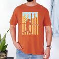 Baseball Drip Boys Dripping Ice Cream Baseball American Flag Men's Comfort Colors T-Shirt Yam
