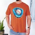 Baseball Drip Ice Cream Glove With Sprinkles Ball Boys Youth Men's Comfort Colors T-Shirt Yam