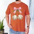 Baseball Girls Women Coquette Pink Bow Baseball Men's Comfort Colors T-Shirt Yam Baseball Girls Women Coquette Pink Bow Baseball Men's Comfort Colors T-Shirt Yam