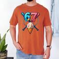 Baseball Ice Cream Drip 67 Six Seven Gen Alpha Slang Meme Men's Comfort Colors T-Shirt Yam Baseball Ice Cream Drip 67 Six Seven Gen Alpha Slang Meme Men's Comfort Colors T-Shirt Yam