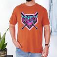 Baseball Ice Cream Drip Pitcher Filthy Men's Comfort Colors T-Shirt Yam Baseball Ice Cream Drip Pitcher Filthy Men's Comfort Colors T-Shirt Yam