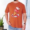Baseball Ice Cream Drip Youth Strawberry Baseball Red Men's Comfort Colors T-Shirt Yam
