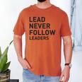 Baseball Lead Never Follow Leaders Team Captain Leadership Premium Tri-Blend Men's Comfort Colors T-Shirt Yam