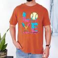 Baseball Love Drip Ice Cream Colorful Baseball Men's Comfort Colors T-Shirt Yam