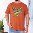 Baseball Mardi Gras Home Plate Ice Cream Drip Carnival Mask Men's Comfort Colors T-Shirt Yam Baseball Mardi Gras Home Plate Ice Cream Drip Carnival Mask Men's Comfort Colors T-Shirt Yam